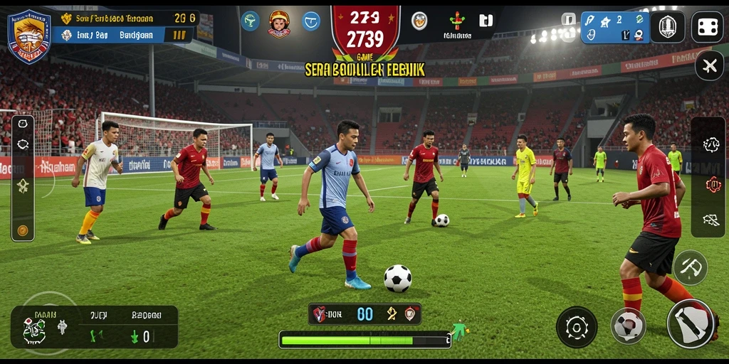 Tampilan gameplay <strong>2739</strong> yang mendebarkan dengan aksi sepak bola.