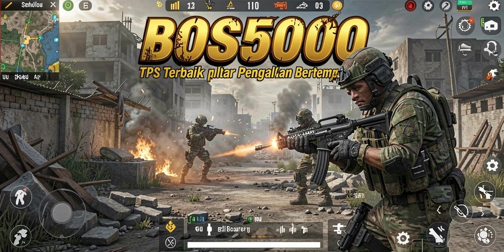 Tampilan utama gameplay <strong>BOS5000</strong> yang memukau dan penuh aksi.
