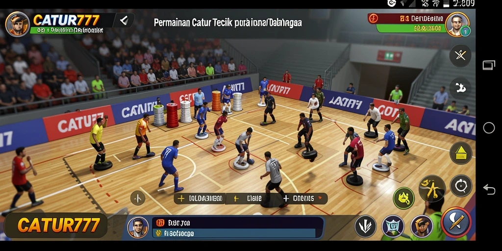 Gameplay menegangkan dari CATUR777 dengan papan catur interaktif.
