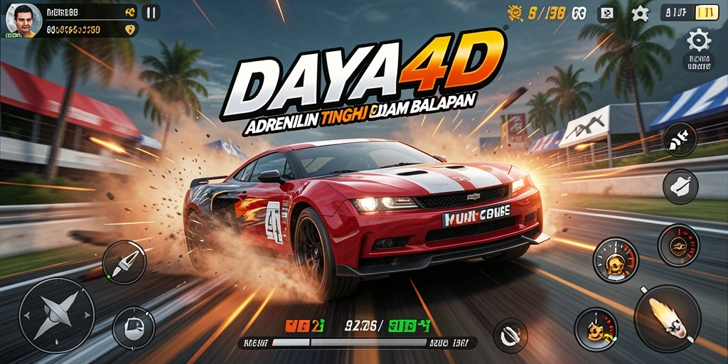 Gameplay mencengangkan dari DAYA4D saat balapan.