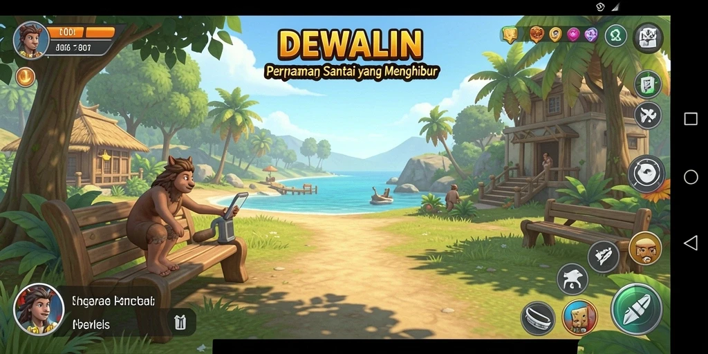 Tampilan gameplay DEWALIN yang cerah dan menawan.