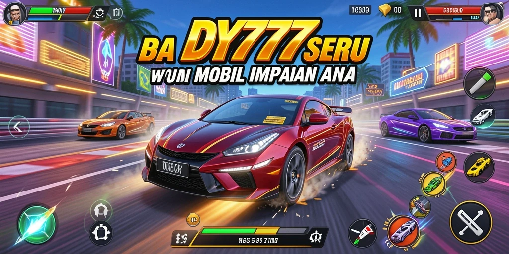 Screenshot gameplay DY777 menampilkan aksi balapan yang seru dan mendebarkan.