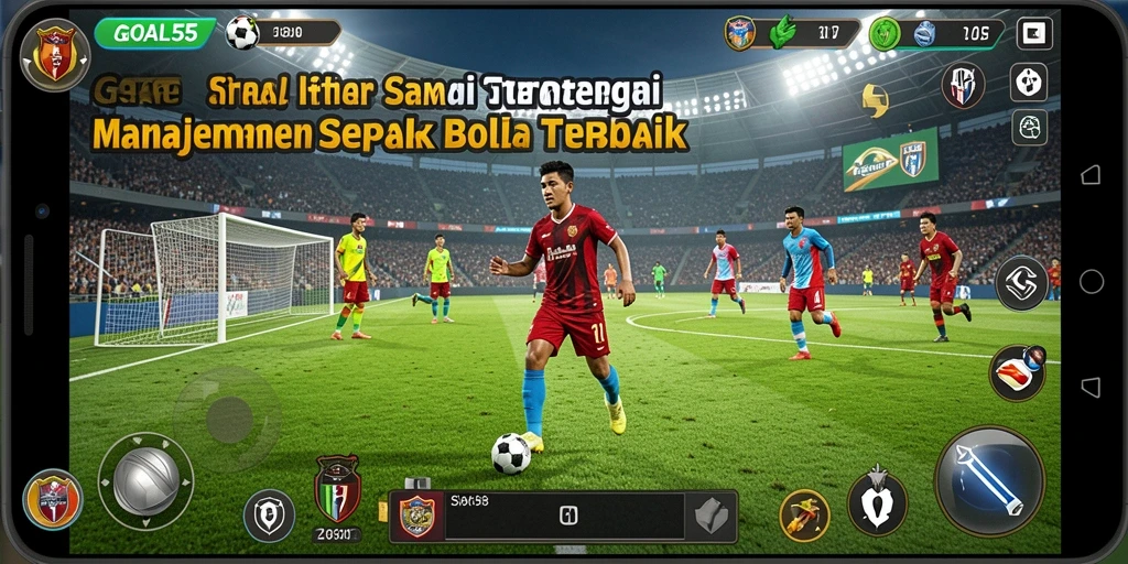Tampilan gameplay GOAL55 yang menegangkan dan seru di lapangan.