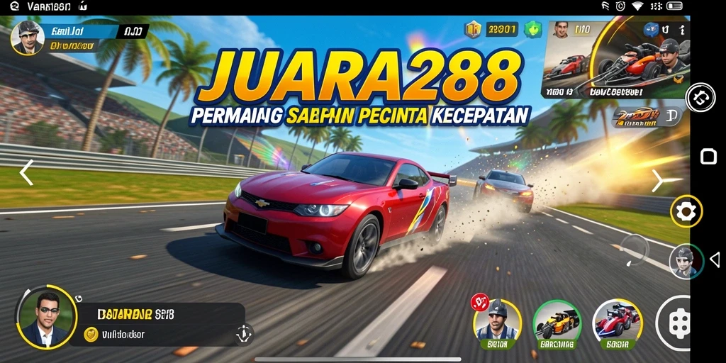 Screenshot JUARA288 menampilkan aksi balapan yang mendebarkan.