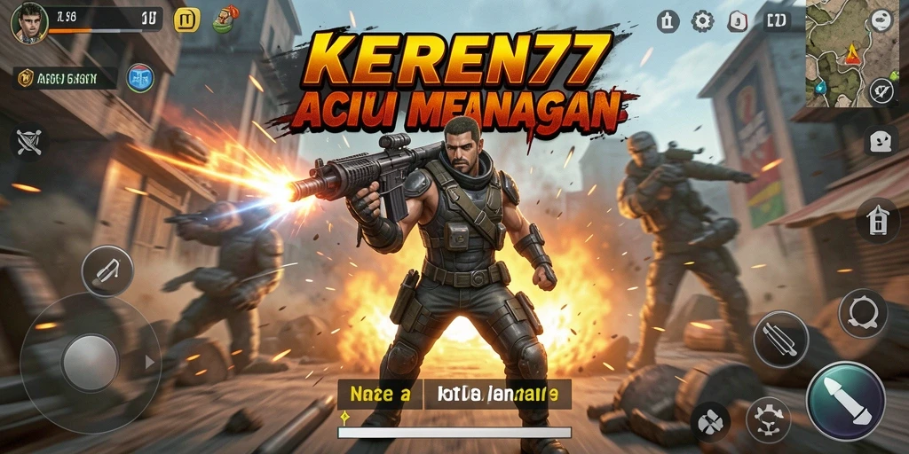 Tangkapan layar dari KEREN77 menampilkan aksi seru dalam pertempuran.