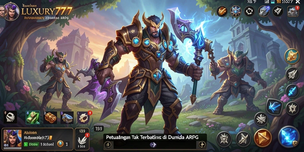 Tampilan gameplay seru dalam petualangan ARPG LUXURY777.