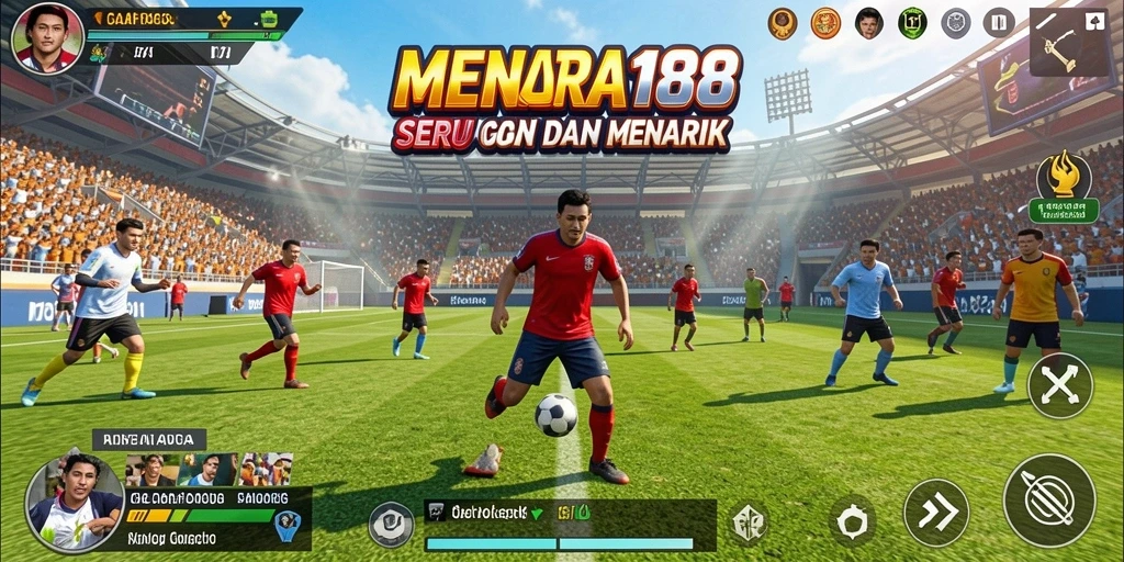 Tampilan utama gameplay MENARA188 yang menampilkan aksi olahraga seru.