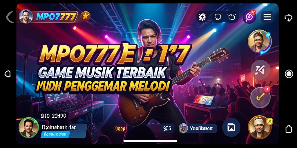 Tampilan gameplay MPO777 yang menarik dengan berbagai pilihan musik.