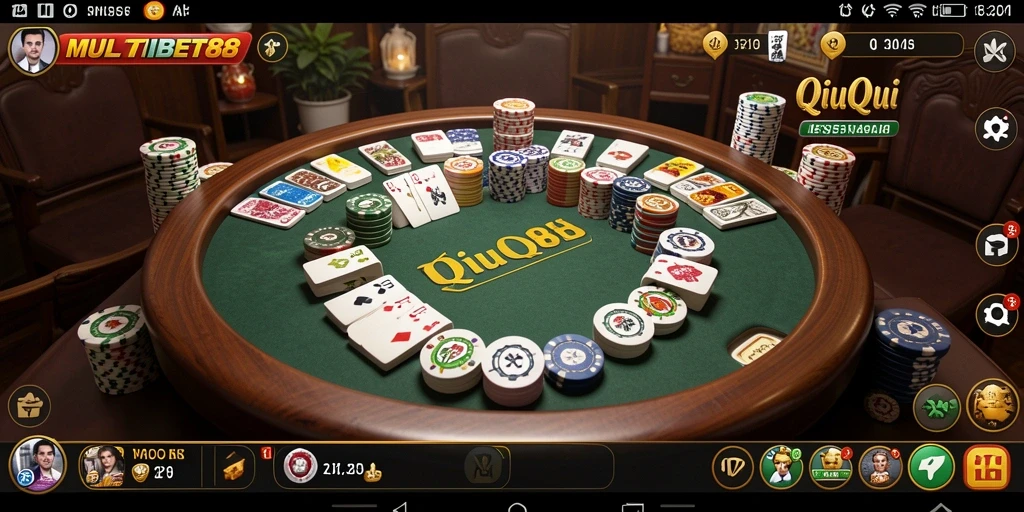 Tampilan gameplay QiuQiu yang menegangkan di MULTIBET88.