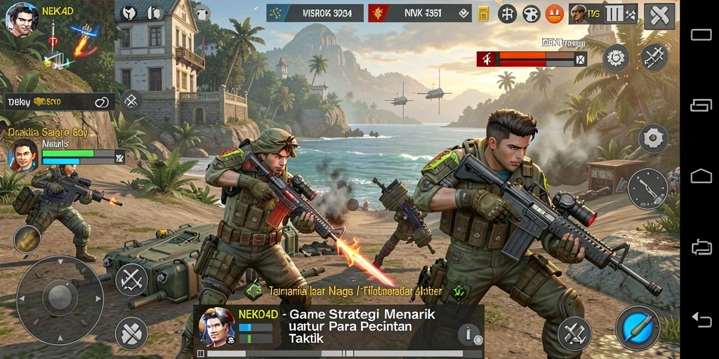 Tampilan menarik dari gameplay strategi NEKO4D.