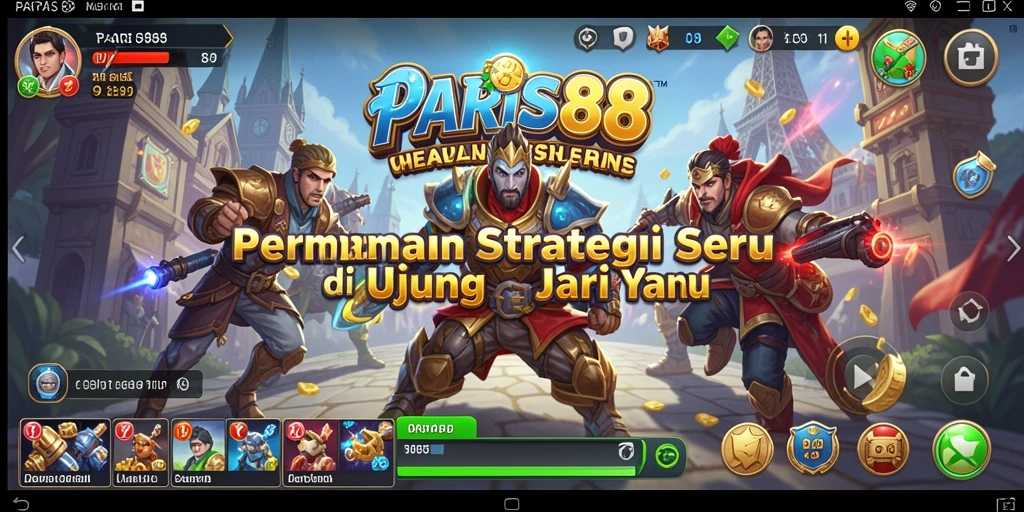 Tampilan seru permainan PARIS88 dengan aksi strategi yang intens.