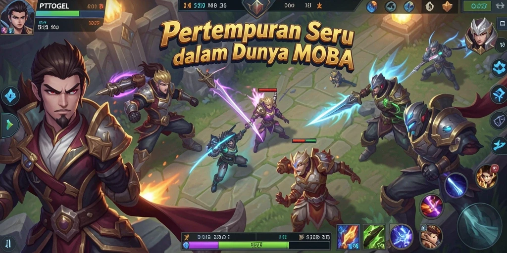 Tangkapan layar dari gameplay epik PTTOGEL dalam pertempuran.