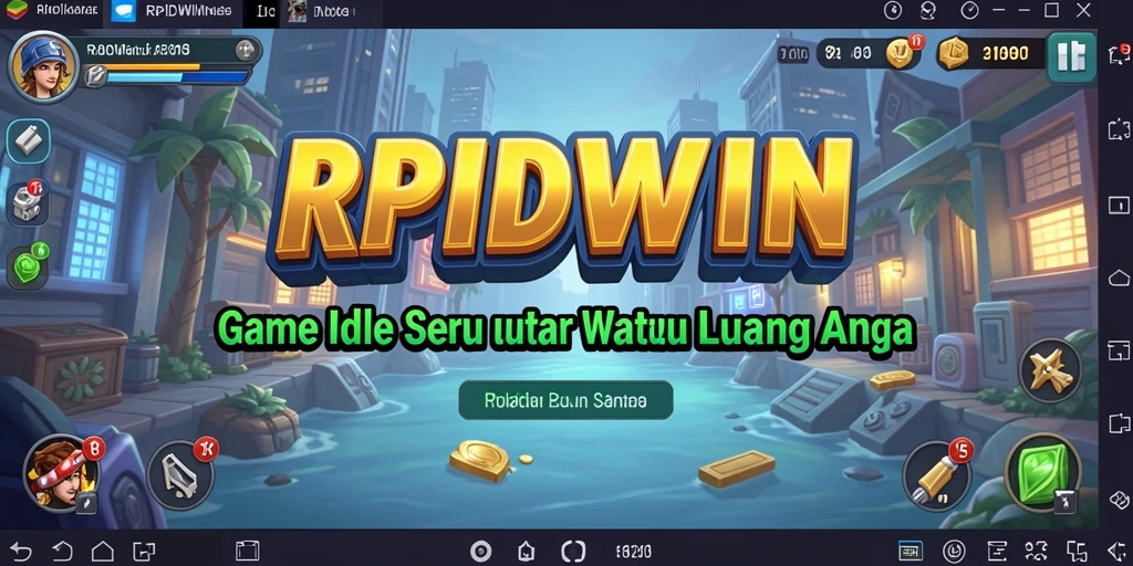 Screenshot gameplay RPIDWIN yang menunjukkan keseruan dan sistem Idle.
