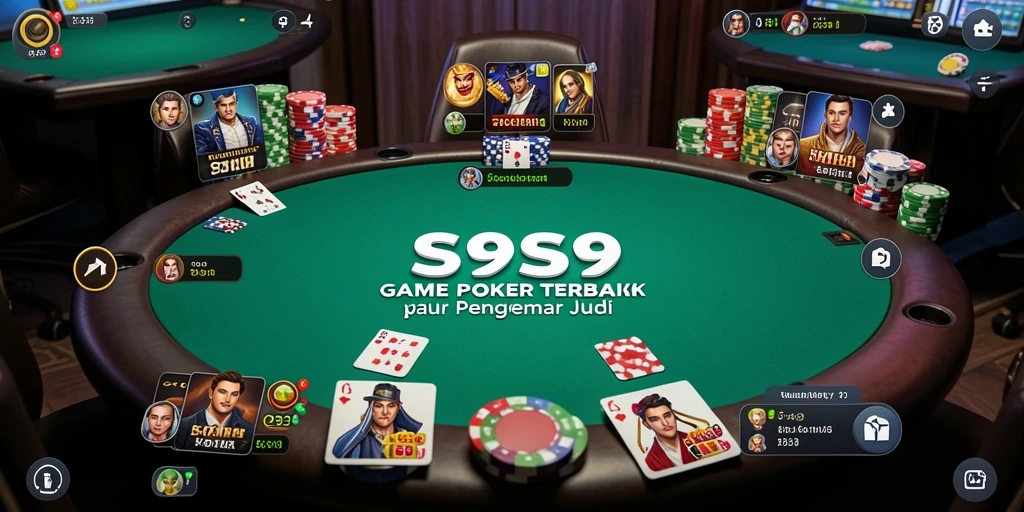 Tampilan permainan poker yang seru dan interaktif di S9S9.