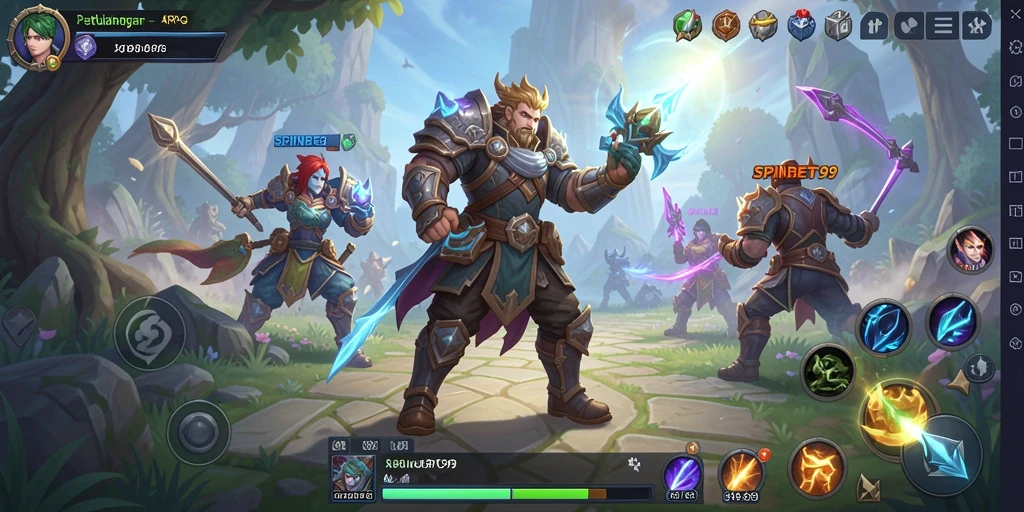 Visual gameplay SPINBET99 yang menampilkan pertarungan seru di dunia ARPG.