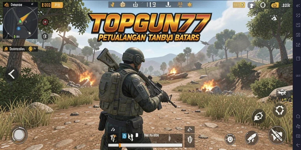 Gameplay TOPGUN77 menampilkan eksplorasi dunia terbuka yang menakjubkan.