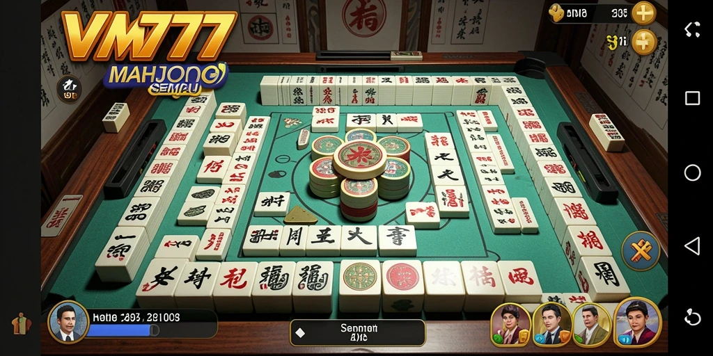 Screenshot gameplay dari VM777 menampilkan aksi Mahjong yang seru.