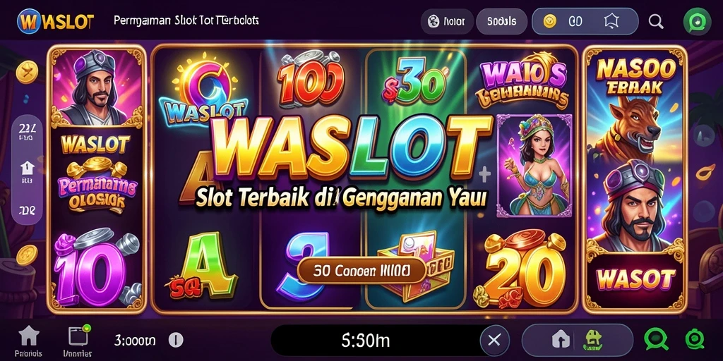 Screenshot utama WASLOT menunjukkan gameplay slot yang seru dan interaktif.
