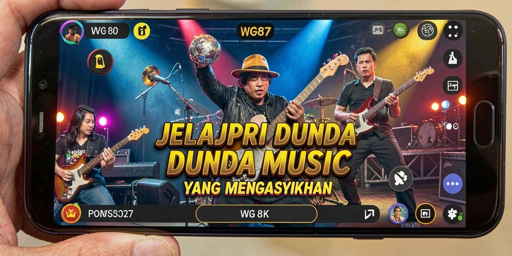 Tangkapan layar menunjukkan gameplay interaktif musik yang menyenangkan.