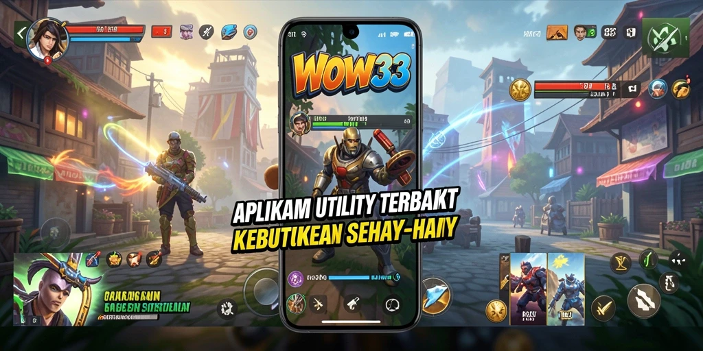 Screenshot utama WOW33 menampilkan antarmuka aplikasi Utility yang user-friendly.