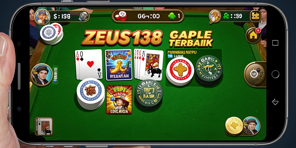 Tampilan gameplay Gaple yang seru dalam ZEUS138.